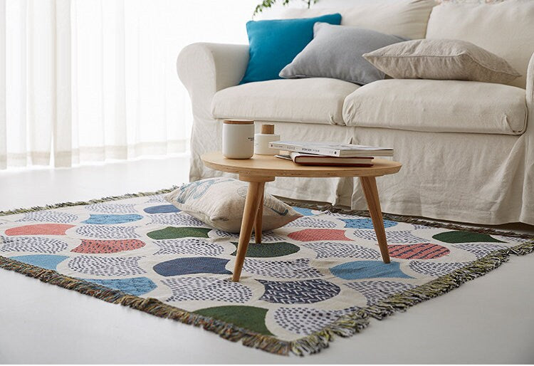 Abstract ginkgo leaf sofa blanket, Cozy Nap Throw Blanket, Beach blanket,Double-Sided Use Blanket,Sofa Tapestry Throw,Housewarming gift.