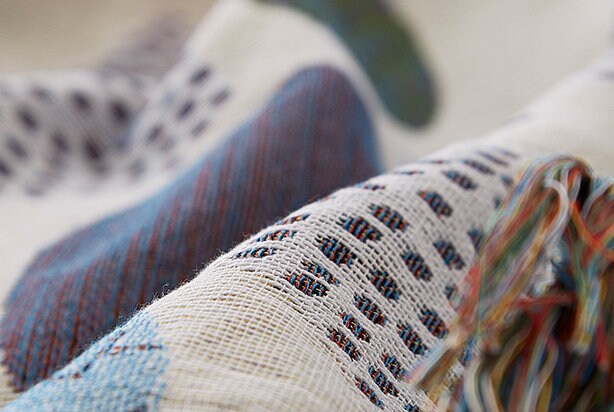 Abstract ginkgo leaf sofa blanket, Cozy Nap Throw Blanket, Beach blanket,Double-Sided Use Blanket,Sofa Tapestry Throw,Housewarming gift.