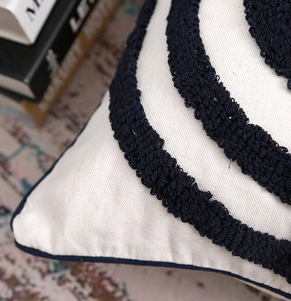 Cold tones man home decor Cotton linen tufted cushion covers, cotton tufted pillowcases, decorative,Holiday gifts ,housewarming gifts.