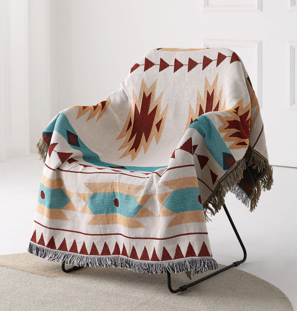 Luxury Aztec Throw,Cozy Nap Throw Blanket,Sofa Blanket,Double-Sided Use Sofa Throw Blanket,Sofa Throw Tapestry Throw,Housewarming gift.