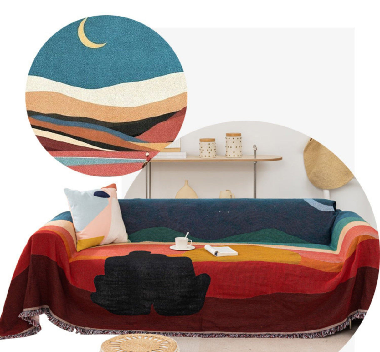 Abstract Art Wall Art Blanket, Tapestry Blanket, Couch Throw, Summer Blanket, Cozy Blanket, Gift for Her, Birthday Gift, Decor