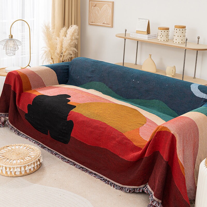 Abstract Art Wall Art Blanket, Tapestry Blanket, Couch Throw, Summer Blanket, Cozy Blanket, Gift for Her, Birthday Gift, Decor