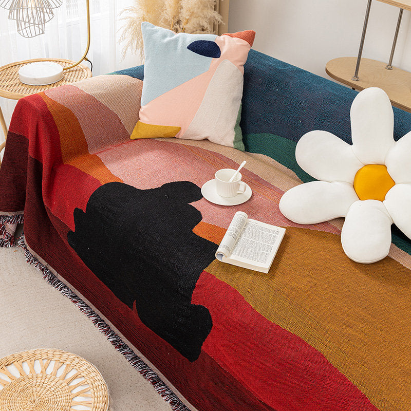 Abstract Art Wall Art Blanket, Tapestry Blanket, Couch Throw, Summer Blanket, Cozy Blanket, Gift for Her, Birthday Gift, Decor