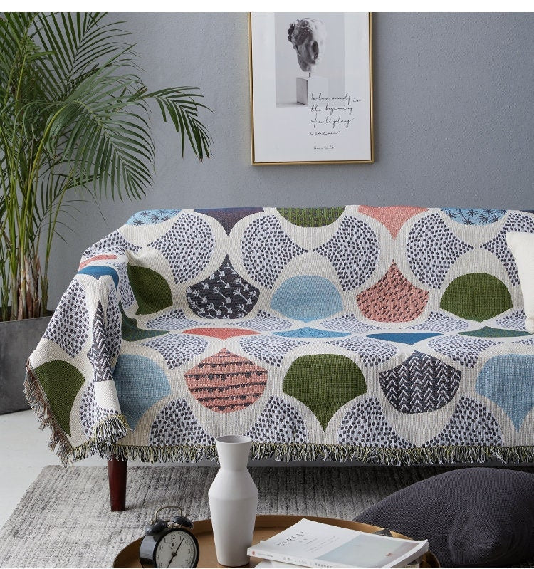 Abstract ginkgo leaf sofa blanket, Cozy Nap Throw Blanket, Beach blanket,Double-Sided Use Blanket,Sofa Tapestry Throw,Housewarming gift.