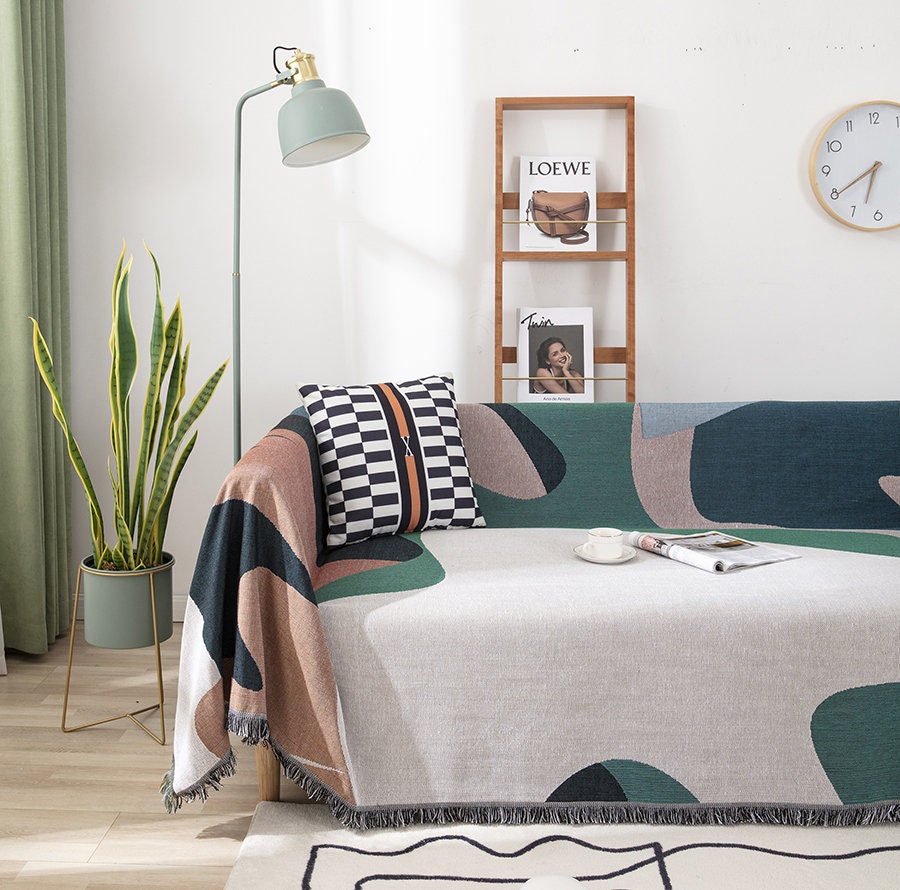 Nordic Blanket Throw, Wall Art Blanket, Tapestry Blanket, Couch Throw, Cozy Blanket,large size, Gift for Her, Birthday Gift, Decor