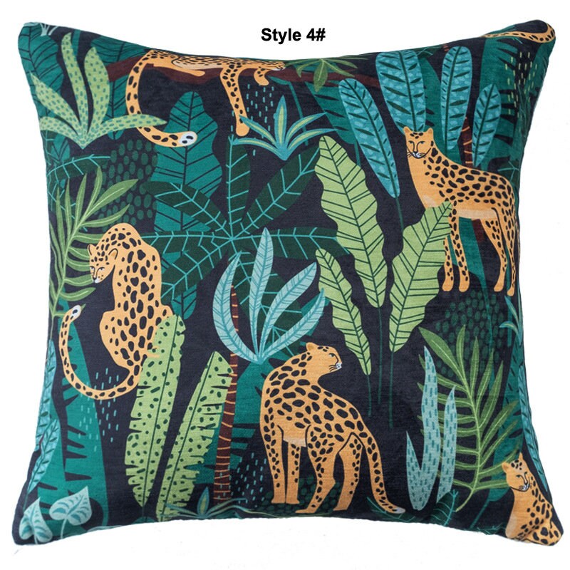 Cushion Cover with Tiger Design Printing on the Soft Touch Chenille 18"x18" (45x45cm) Abstract Tiger Design for Home Decor,Housewarming gift