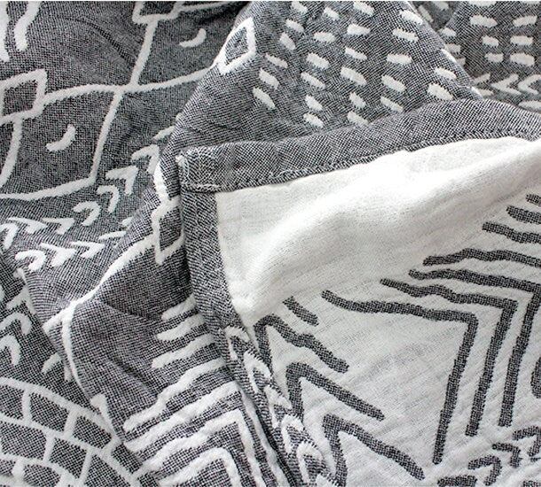 Bohemia Cotton Blanket Throw,Cotton Blanket 3-Layers Double-sided Woven Home Decor Bedding,Cozy Nap Throw Blanket,Housewarming gift.