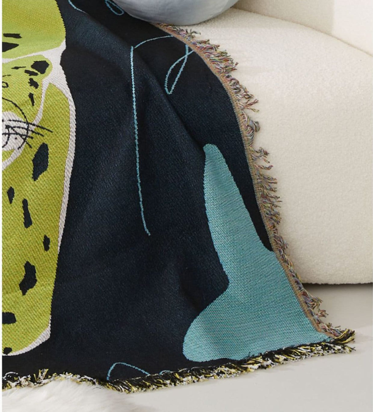 Jungle Cheetah Art Wall Blanket, Couch Throw, Large Woven Tapestry Jacquard Throw, Gift for Her, Birthday Gift, Decor