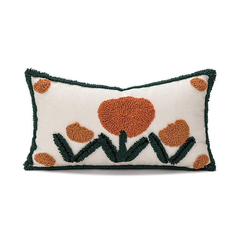 Canvas Tufted Pillow Cover, Square Sofa Decorative Throw Pillow Cover, Home Decor, Home Gift