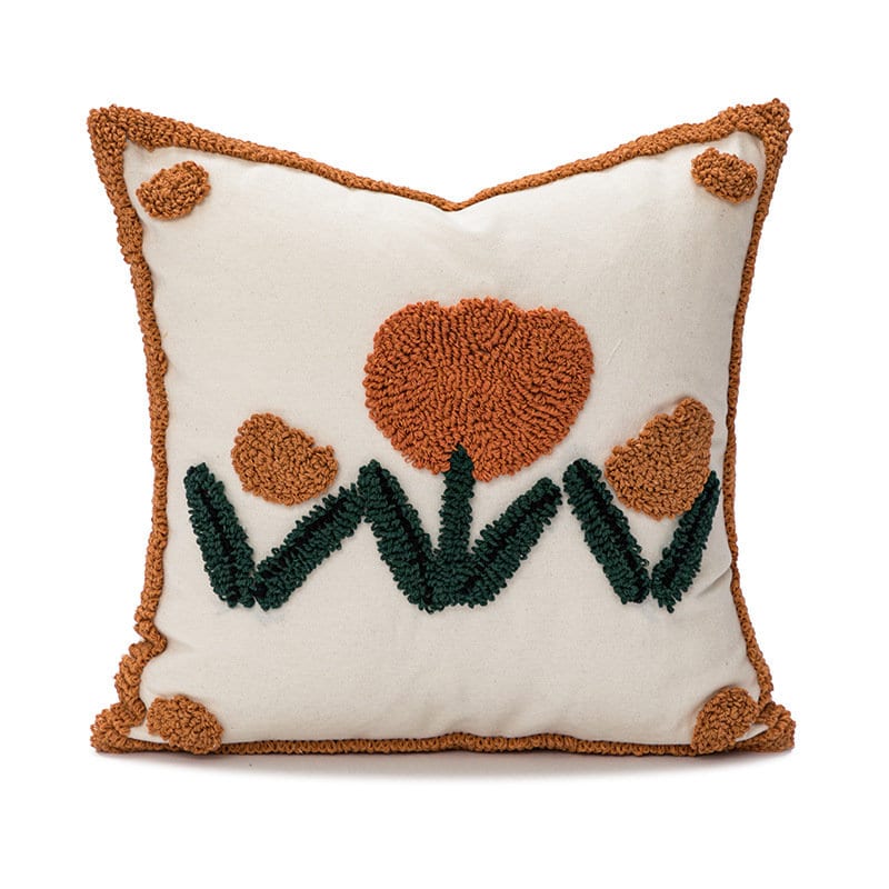Canvas Tufted Pillow Cover, Square Sofa Decorative Throw Pillow Cover, Home Decor, Home Gift