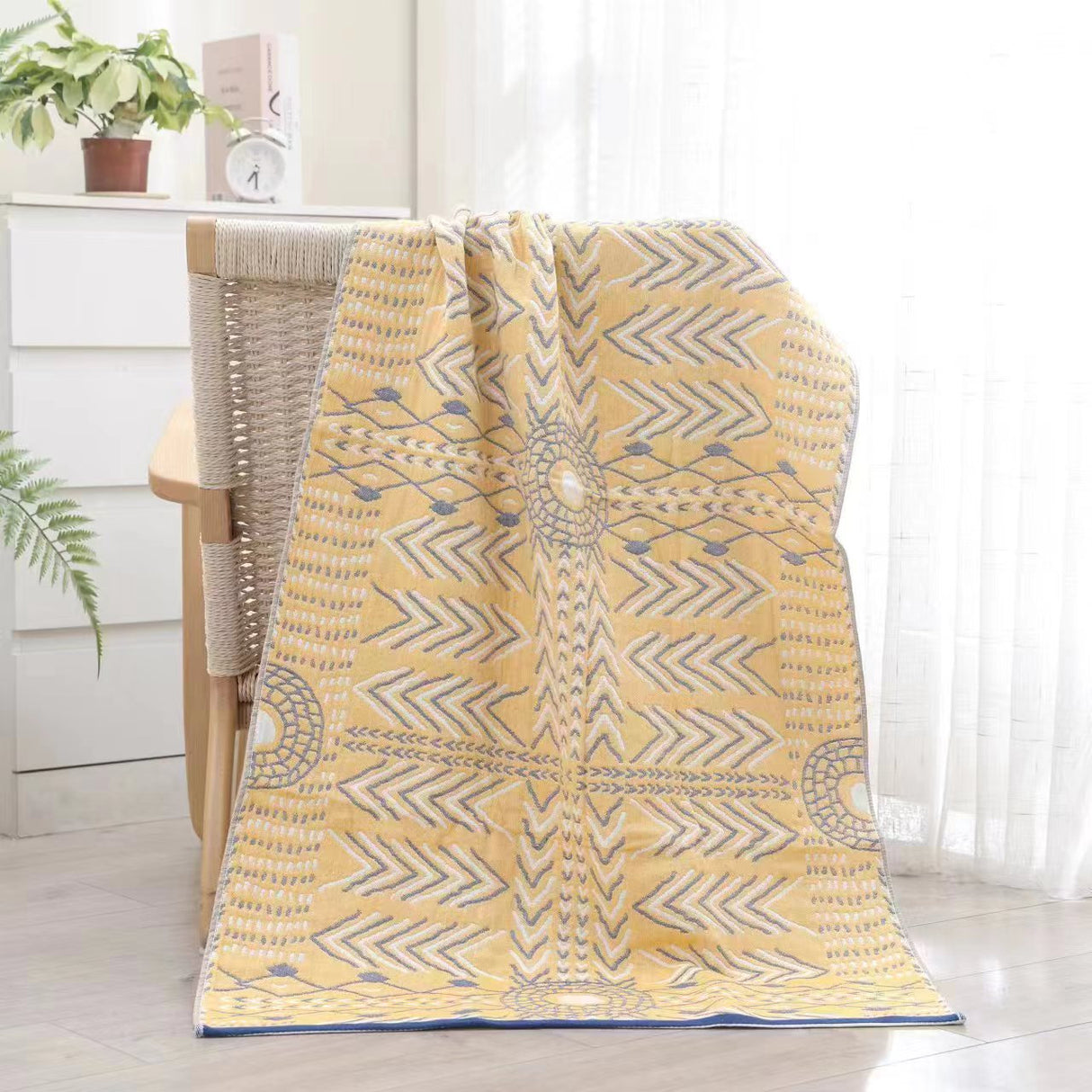 Bohemia Cotton Blanket Throw,Cotton Blanket Double-sided Woven Home Decor Bedding,Cozy Nap Throw Blanket,Housewarming gift.