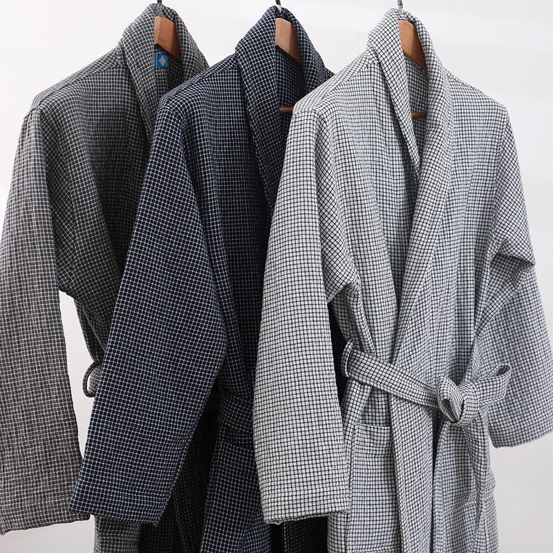 Cotton robe,Cotton kimono nightwear couple robe, Bathrobe for birthday gift & Anniversary gift,Housewarming gift.