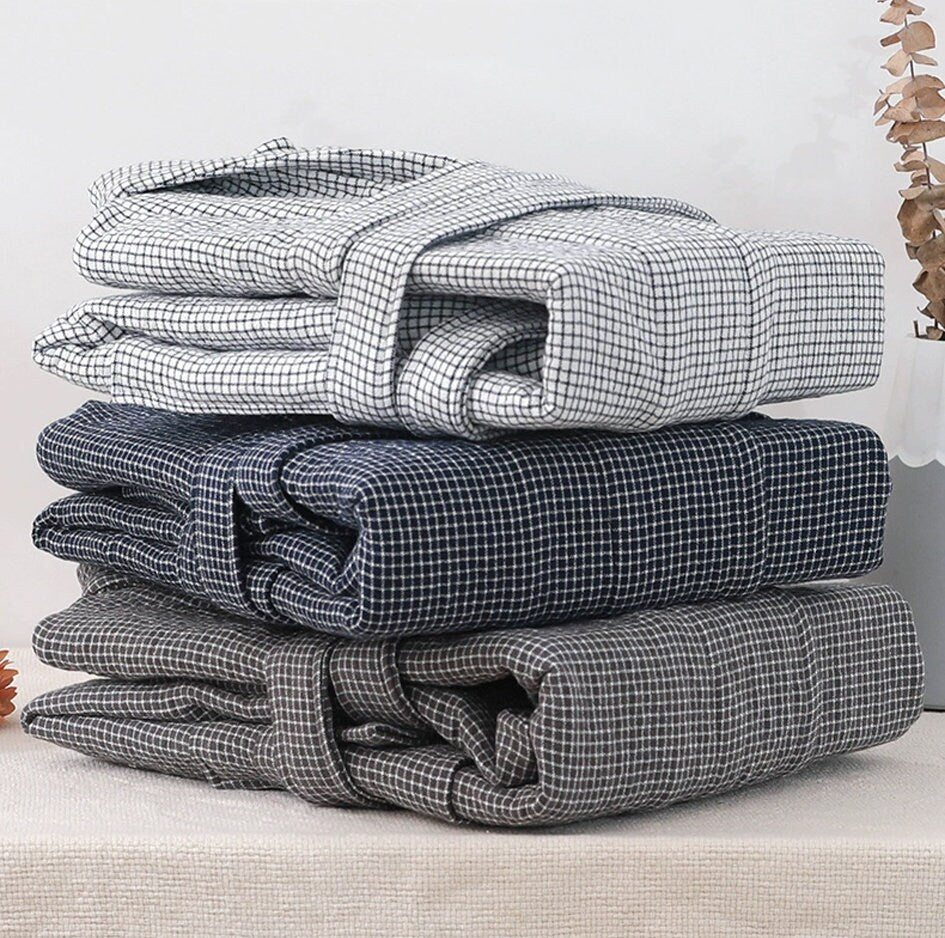 Cotton robe,Cotton kimono nightwear couple robe, Bathrobe for birthday gift & Anniversary gift,Housewarming gift.