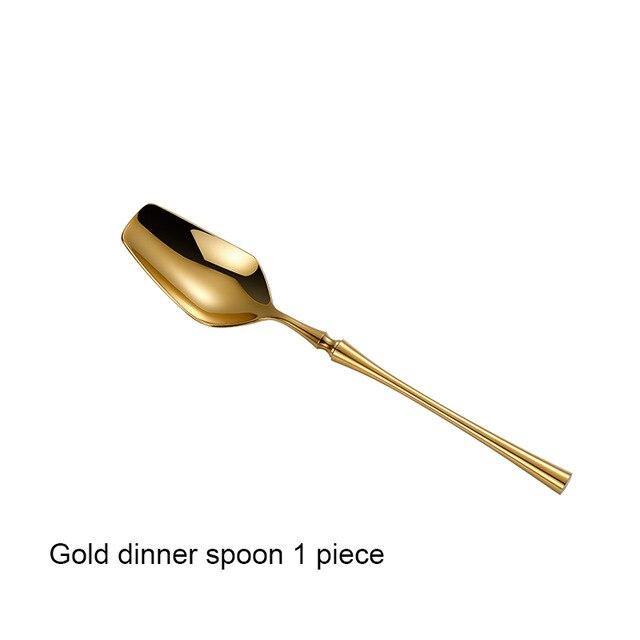 Antique Gold & Rosegold Mirror Finish Cutlery Set