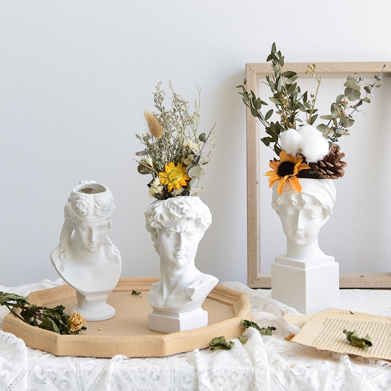 Greek Portrait Sculpture Vase