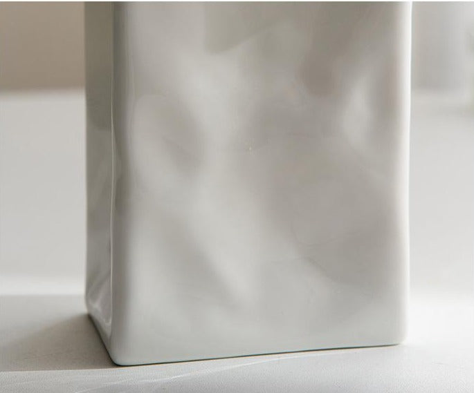 Paper Bag Ceramic Vase