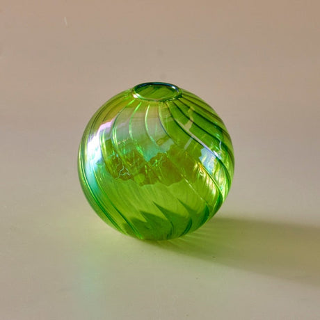 Colourful Glass Globe Vase - Swirl