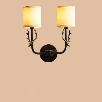 Deer Head Corporal Bronze Wall Lamp