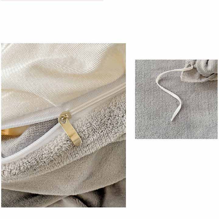 Poly/Acrylic Milk Cashmere Flannel Duvet Cover Bedding Set
