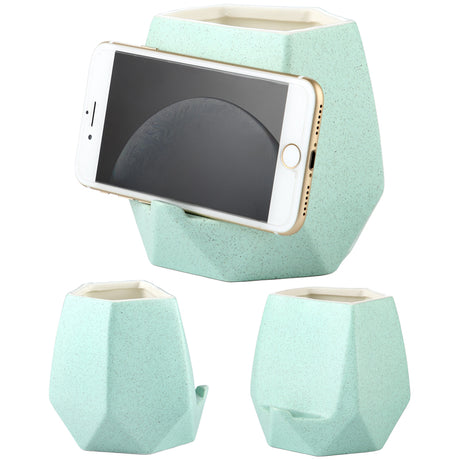Ceramic toothbrush cell phone storage rack | Solid Color