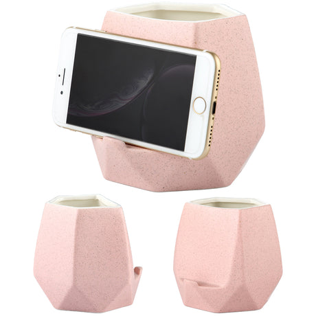 Ceramic toothbrush cell phone storage rack | Solid Color