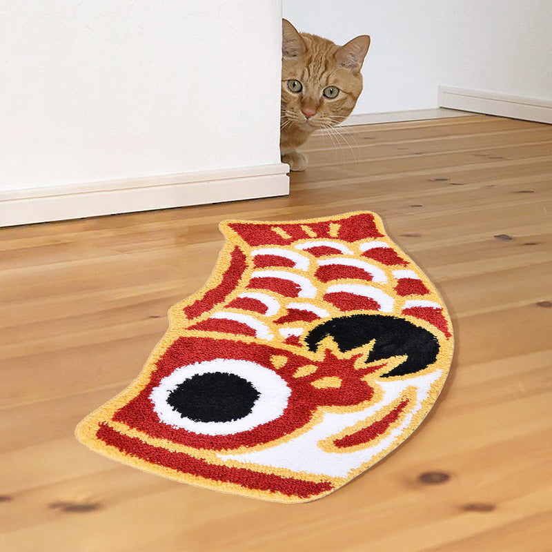 Feblilac Red Koi Fish Bath Mat, 17.7"x33.4" Animal Non Slip Bathmat, Cute Bathroom Rugs, Anti Slip Toilet Mat, Soft Thick Bathroom Carpet, Art Bathroom Mats, Best Bath Rugs, Hot Shower Mat Non Slip, Toilet Rug