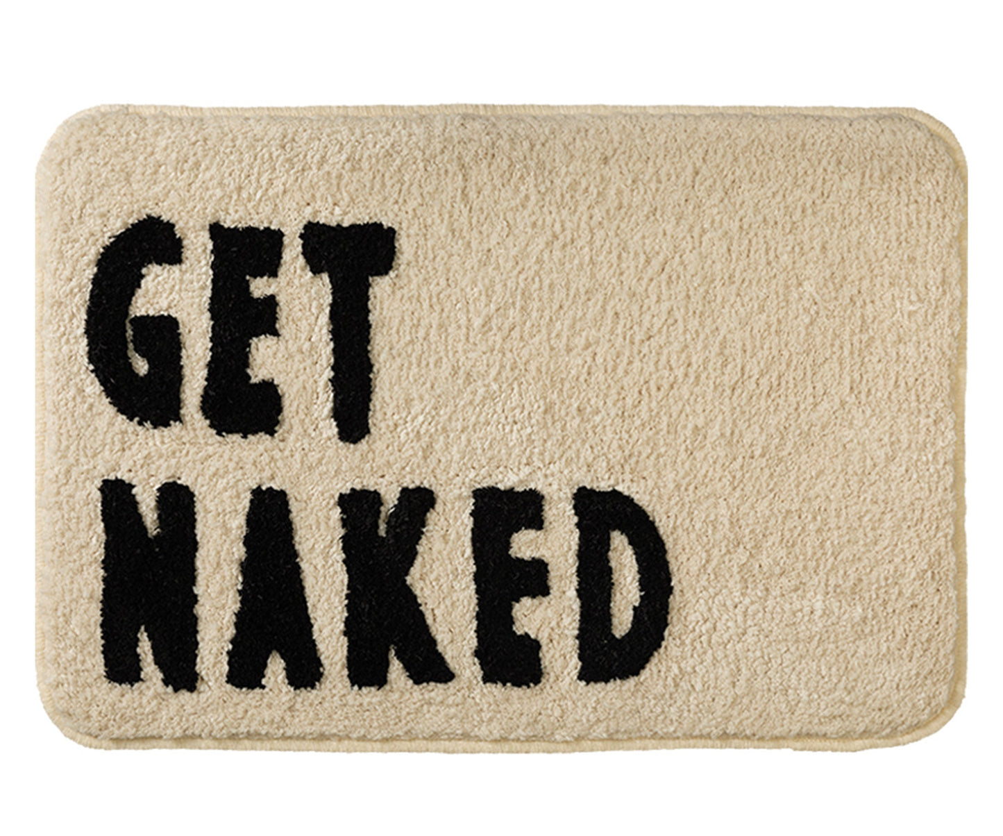 Feblilac Get Naked Bath Mat, Multiple Sized Non Slip Bathmat, Beige Bathroom Rugs, Quotation Anti Slip Toilet Mat, Soft Thick Bathroom Carpet, Art Bathroom Mats, Best Bath Rugs, Hot Shower Mat Non Slip, Toilet Rug