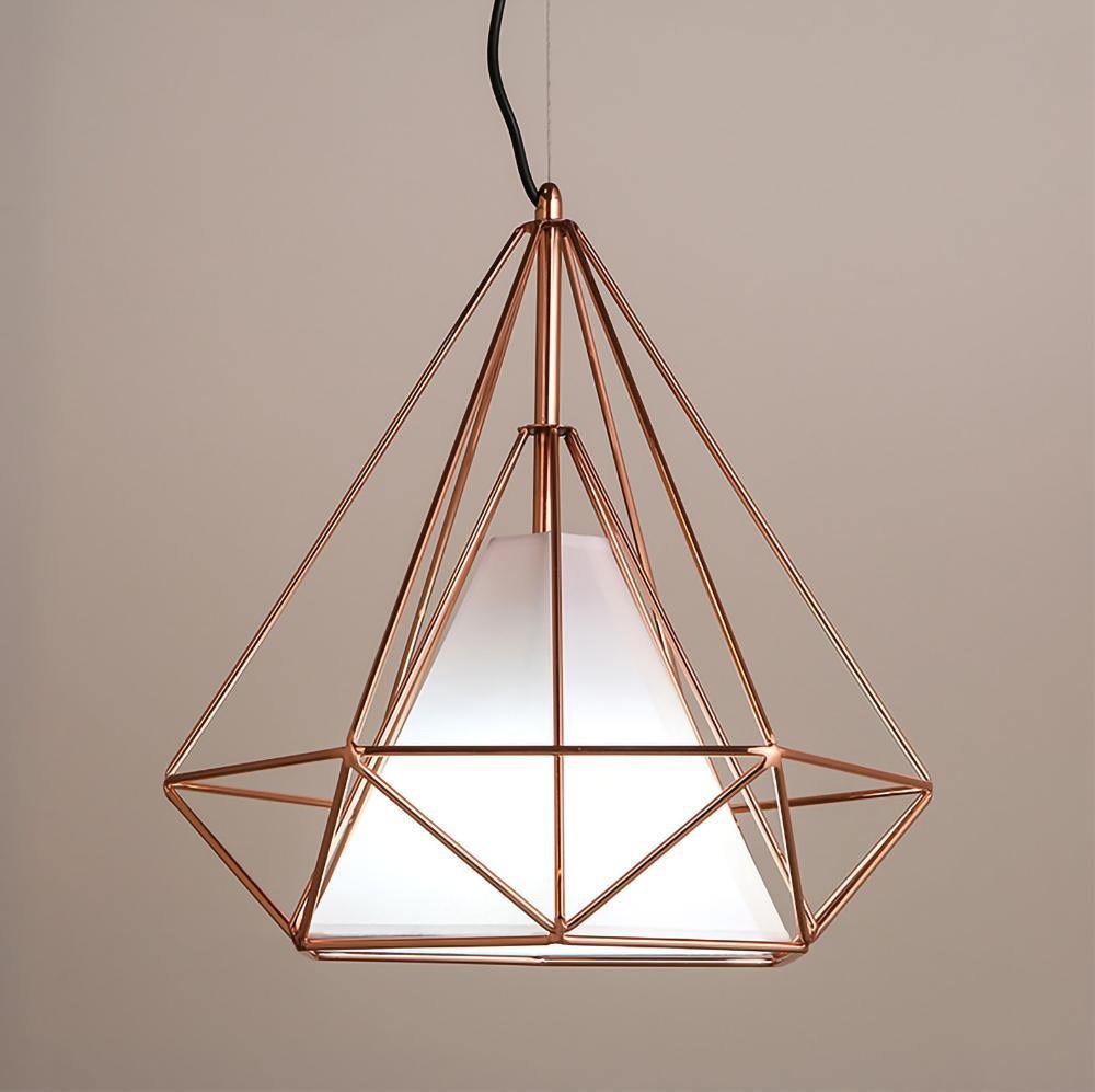 Diamond Cage Metal Pendant