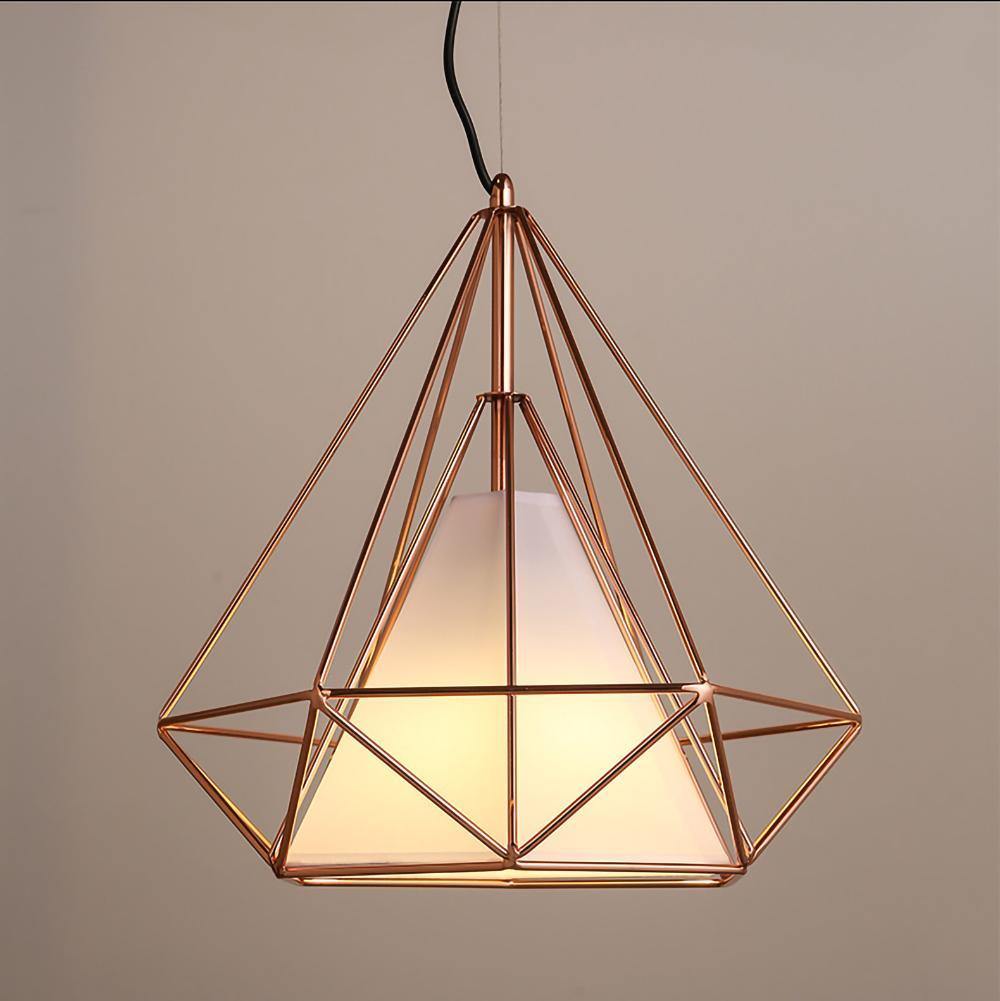 Diamond Cage Metal Pendant