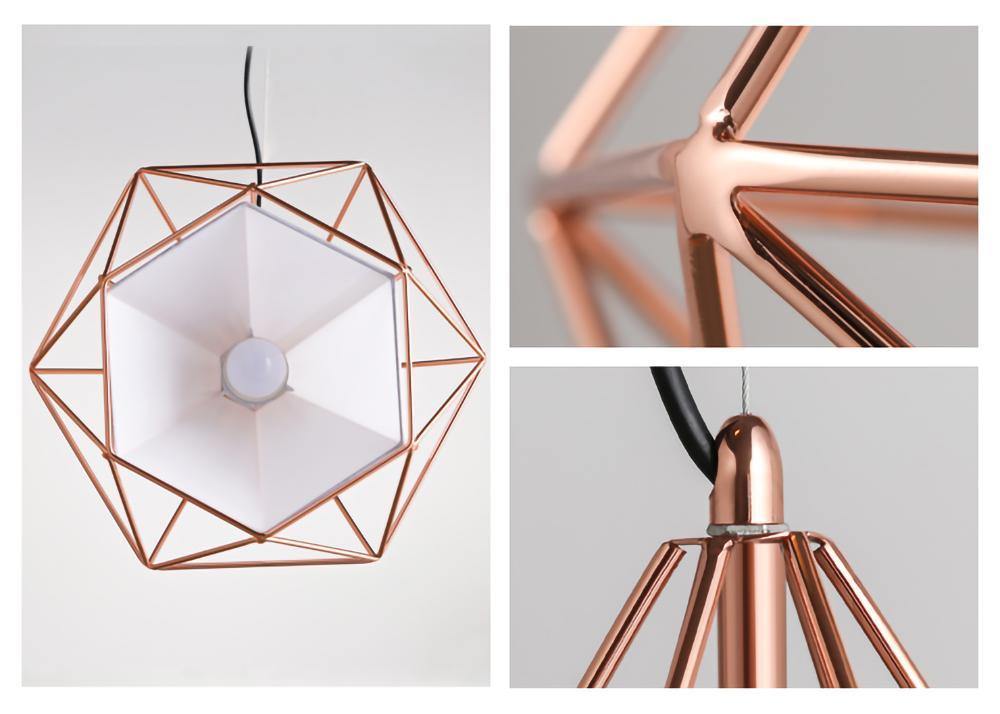 Diamond Cage Metal Pendant