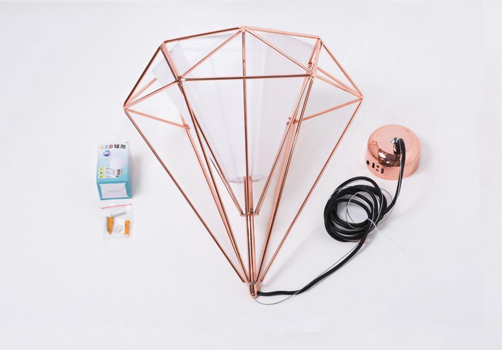 Diamond Cage Metal Pendant