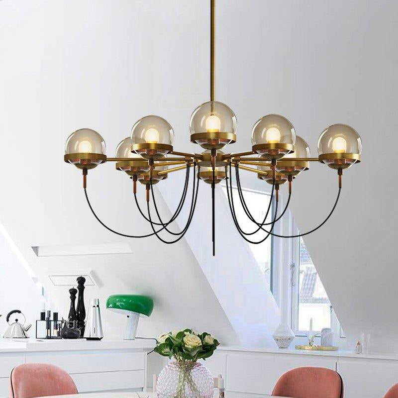 Glass Ball Chandelier
