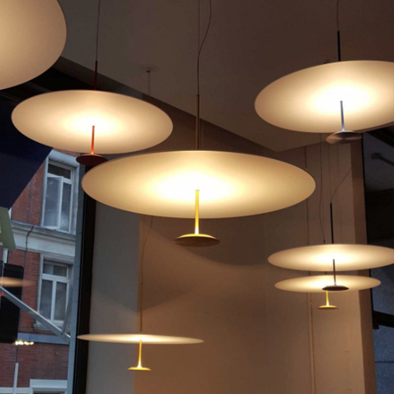 Classic 1-Light Black Disc LED Pendant Light