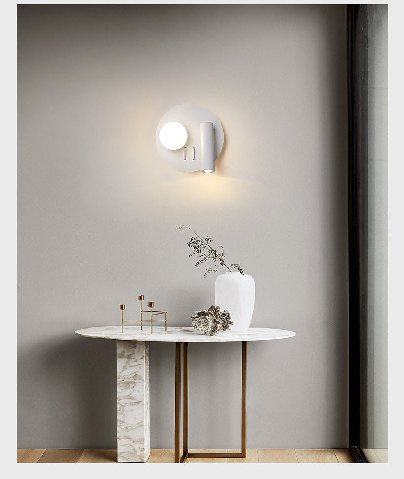 Bedside lamp led reading wall lamp with Double switches