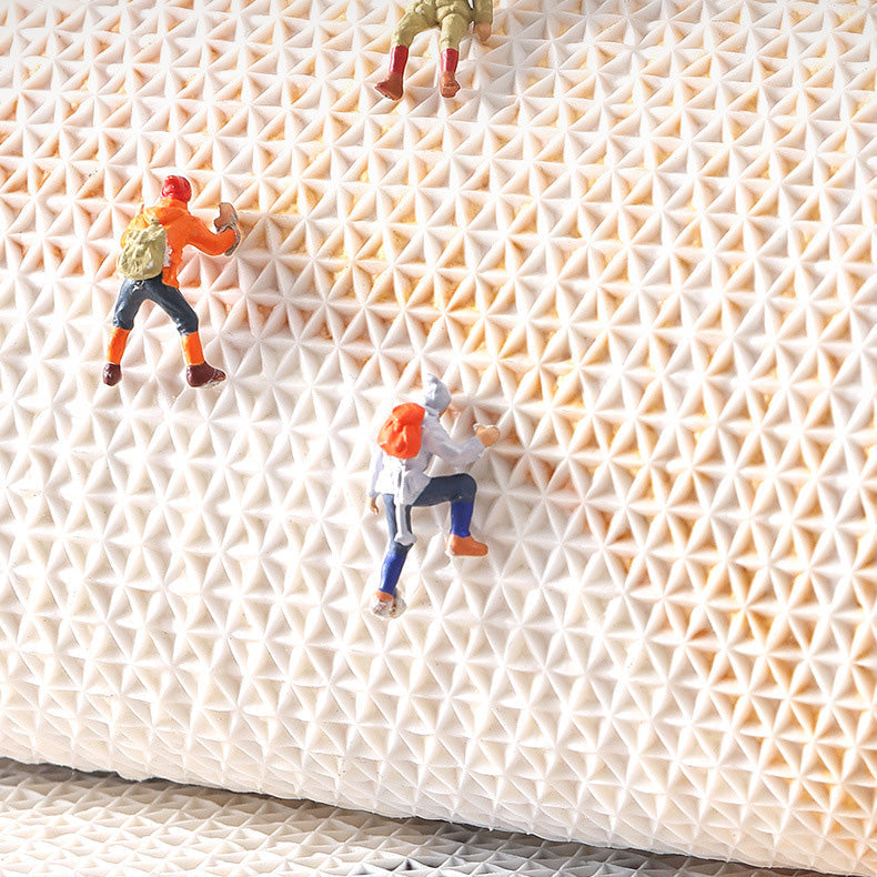 White Blue Brown Wave Bath Mat