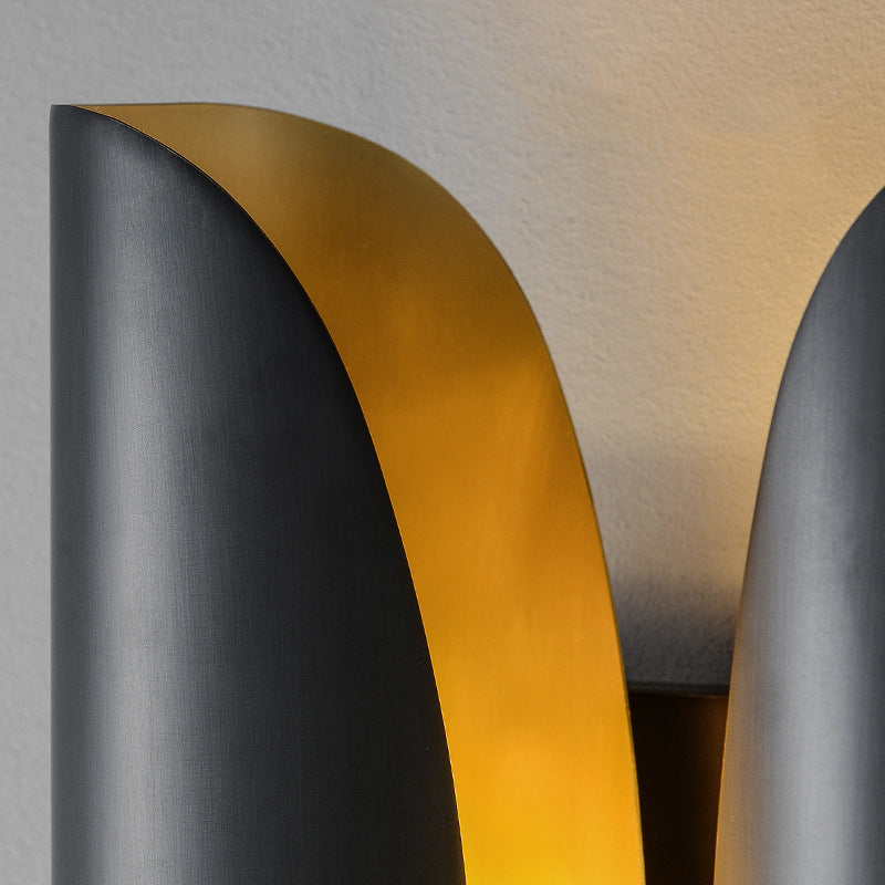 H-shaped Gold Wall Lamp