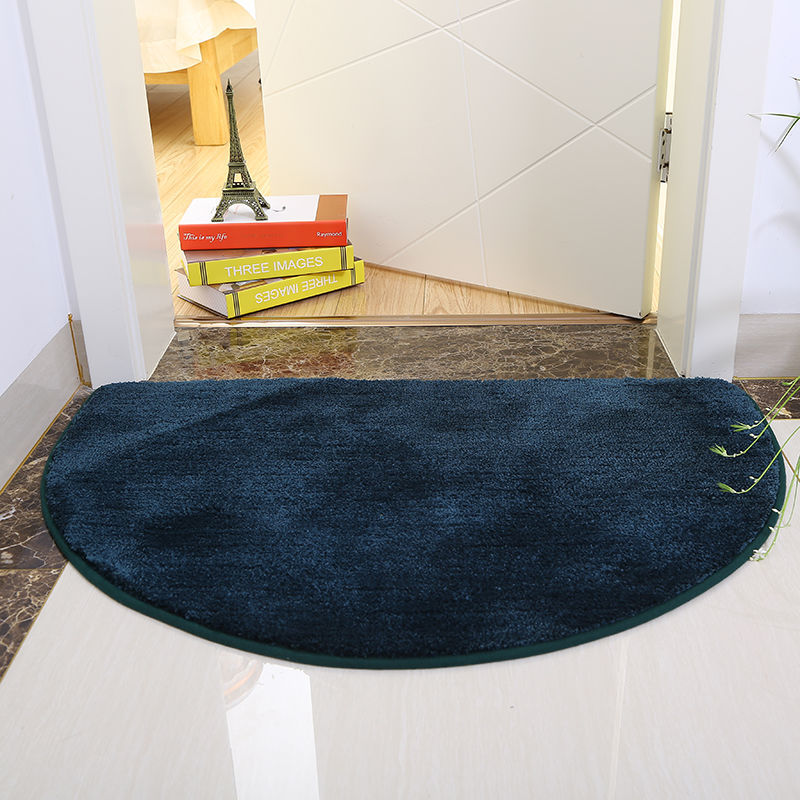 Solid Color Semicircle Bath Mat