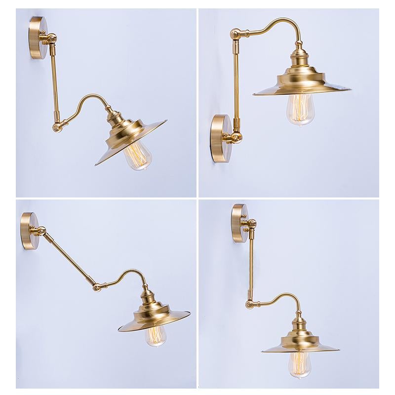 Brass Gooseneck Wall Light