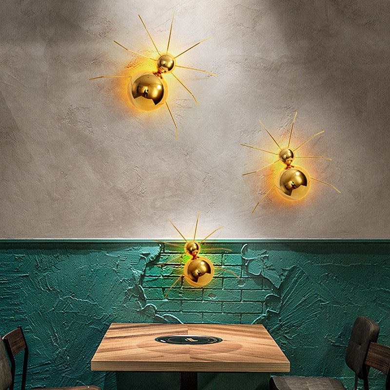 Golden Spider LED Wall Lamp