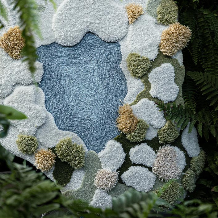 Feblilac 3D Moss Snow Lake Bedroom Mat, Multiple Sized Floral Bedroom Mat, Plants Bedroom Rugs, Soft Thick Bedroom Carpet, Art Mats, Best Rugs, Hot Bedroom Mat