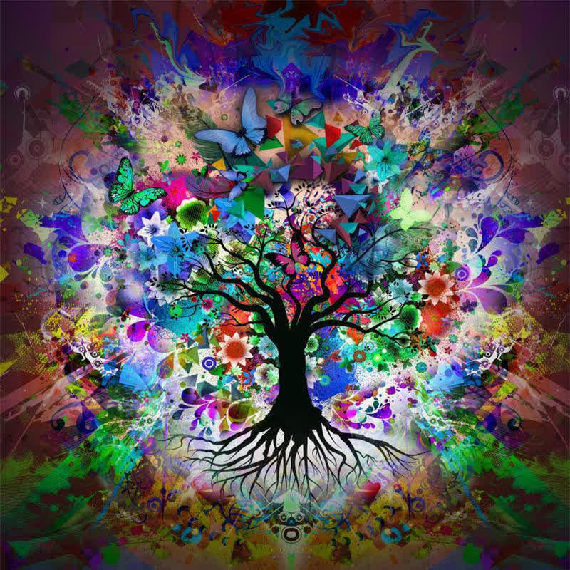 "Tree of Life"Colorful Painting Wall Decor