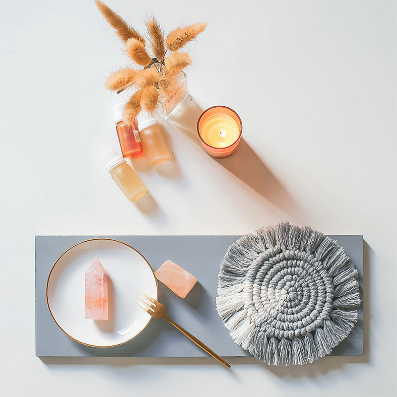 Bohemia Woven Hand-Made Cotton Linen Placemats Coasters (3PCS)