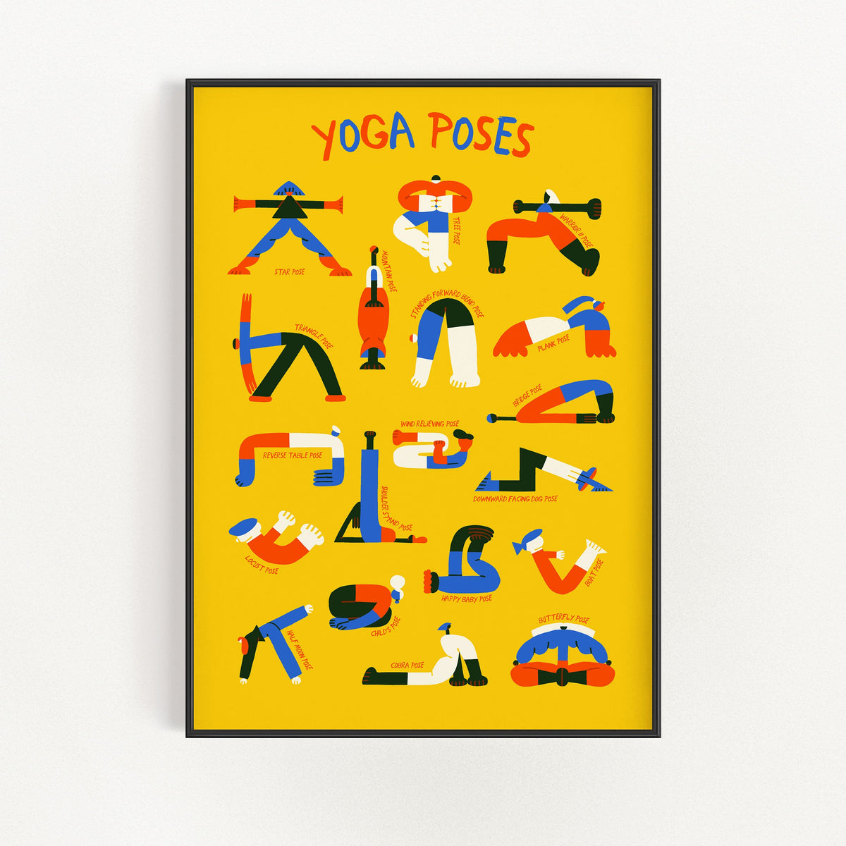 Yoga Poses - Wallart