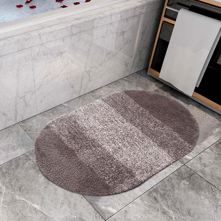Gradient Rounded Rectangle Line Art Bathroom Mat