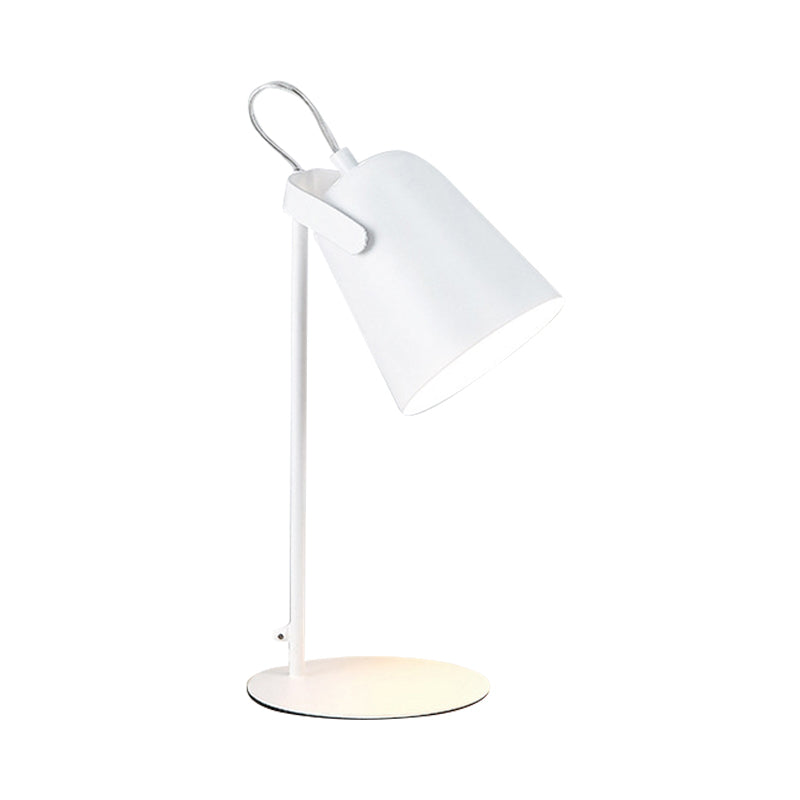 Nordic Style Bucket Desk Light Rotatable 1 Light Metal Plug In Desk Lamp for Dormitory Bedroom