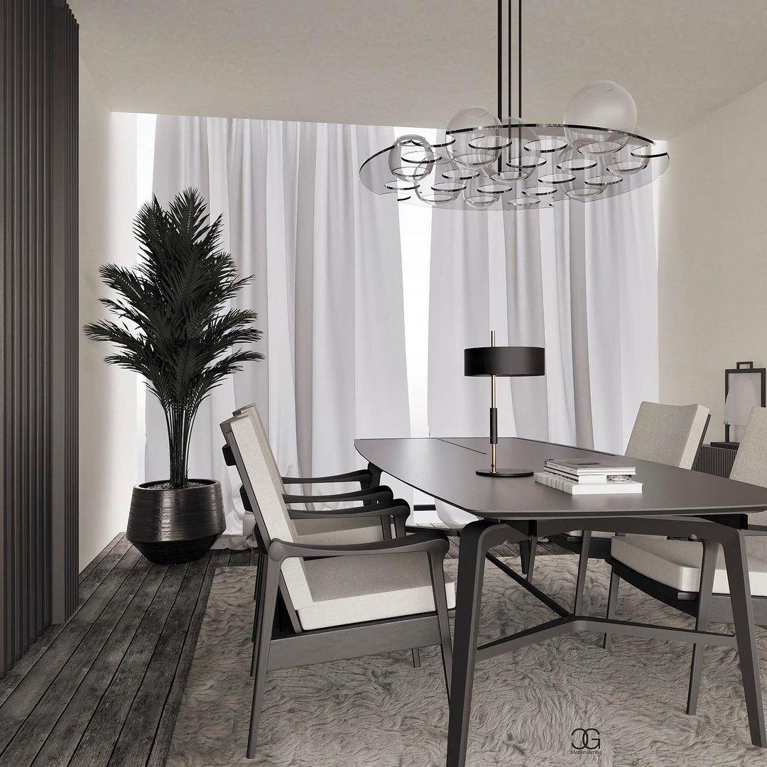 Styling Black Table Lamp