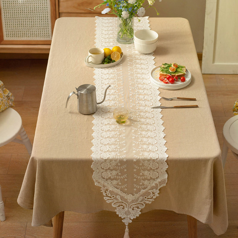 First love white table flag French lace light luxury coffee table dining table TV cabinet tablecloth shoe cabinet cloth cover towel long tablecloth