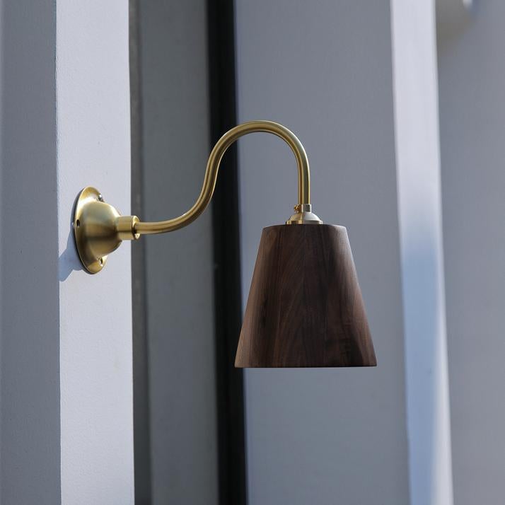 Oberon Wooden Shade Wall Light