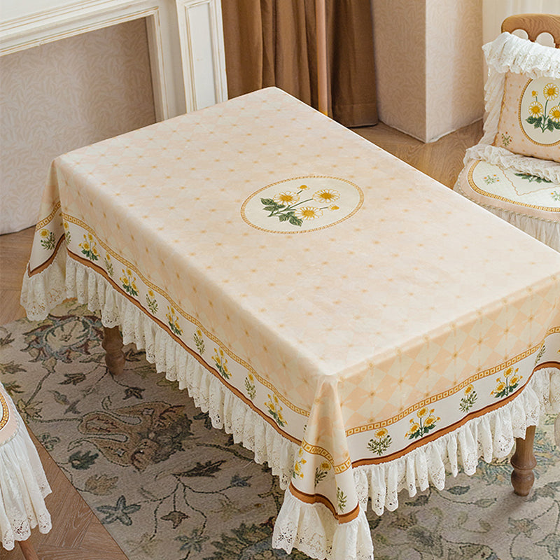Time American pastoral tablecloth French retro tablecloth art lace TV cabinet coffee table cover cloth square tablecloth