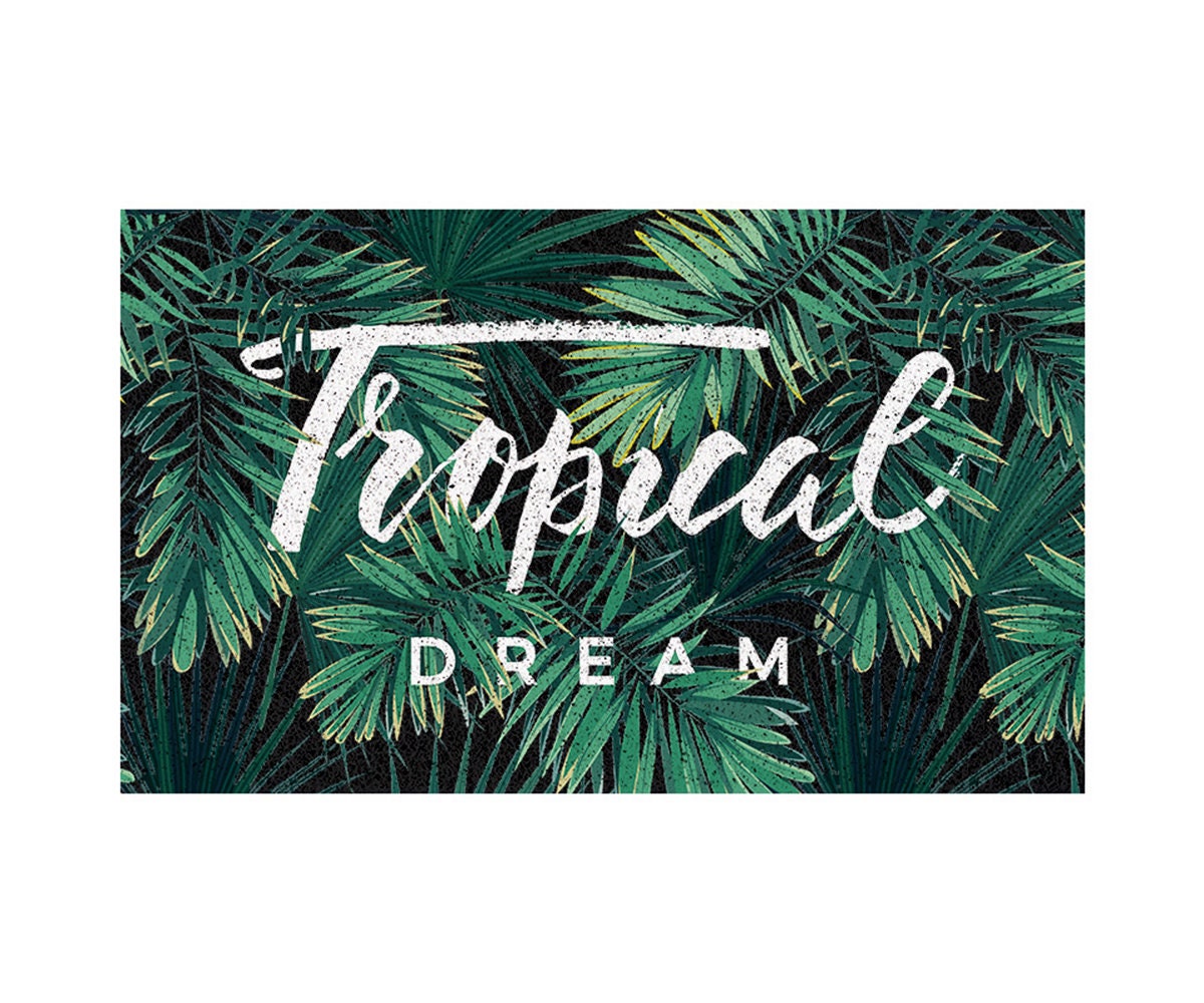 Green Tropical Dream PVC Entrance Mat